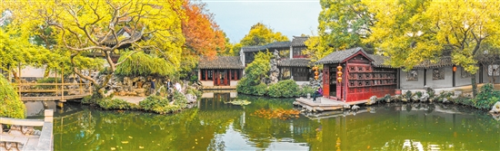 同里古鎮(zhèn)秋色醉人。