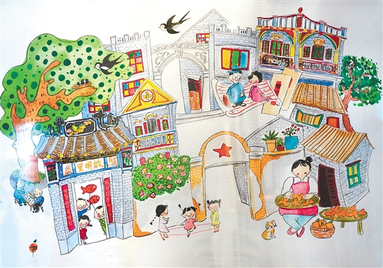 李玉如創(chuàng)作的第一幅僑鄉(xiāng)主題系列作品。