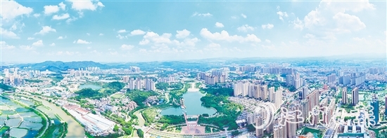 鶴山城區(qū)新貌。