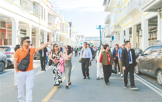 大會(huì)期間，沖蔞鄉(xiāng)親們參觀圩鎮(zhèn)，見證家鄉(xiāng)發(fā)展新貌。