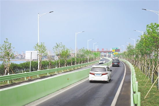 中陽高速大鰲段沿線風貌提升，打造從深圳進入江門的美麗“窗口”。