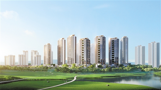 江發(fā)·翡翠觀瀾效果圖。僅為示意，以最終審批為準(zhǔn)。