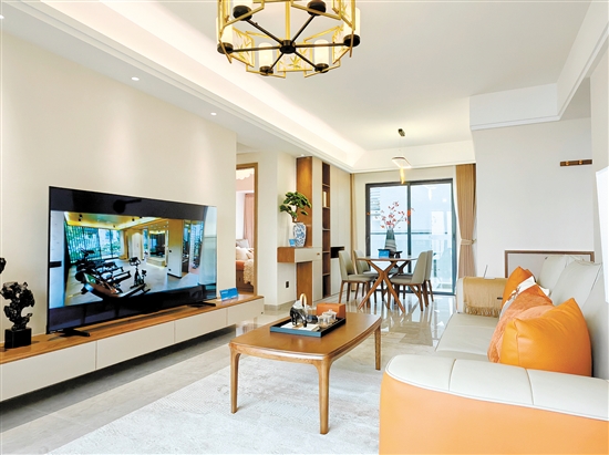 博學(xué)名苑豪裝江景樣板房實景圖。